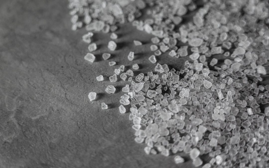macro photography of crystal salt