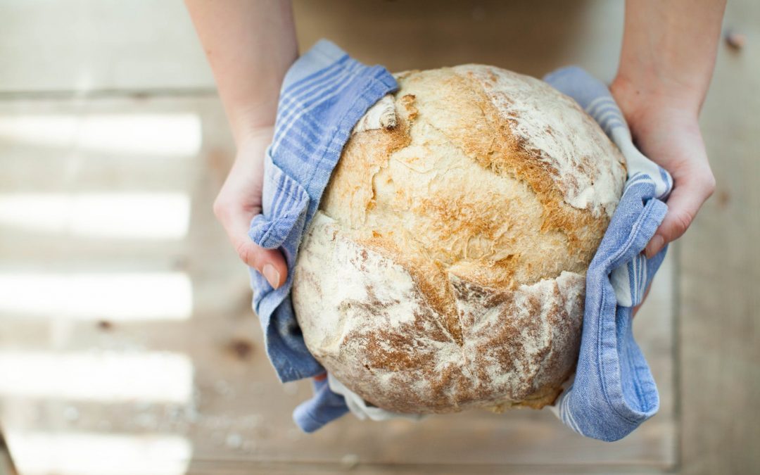 bread food fresh hands
